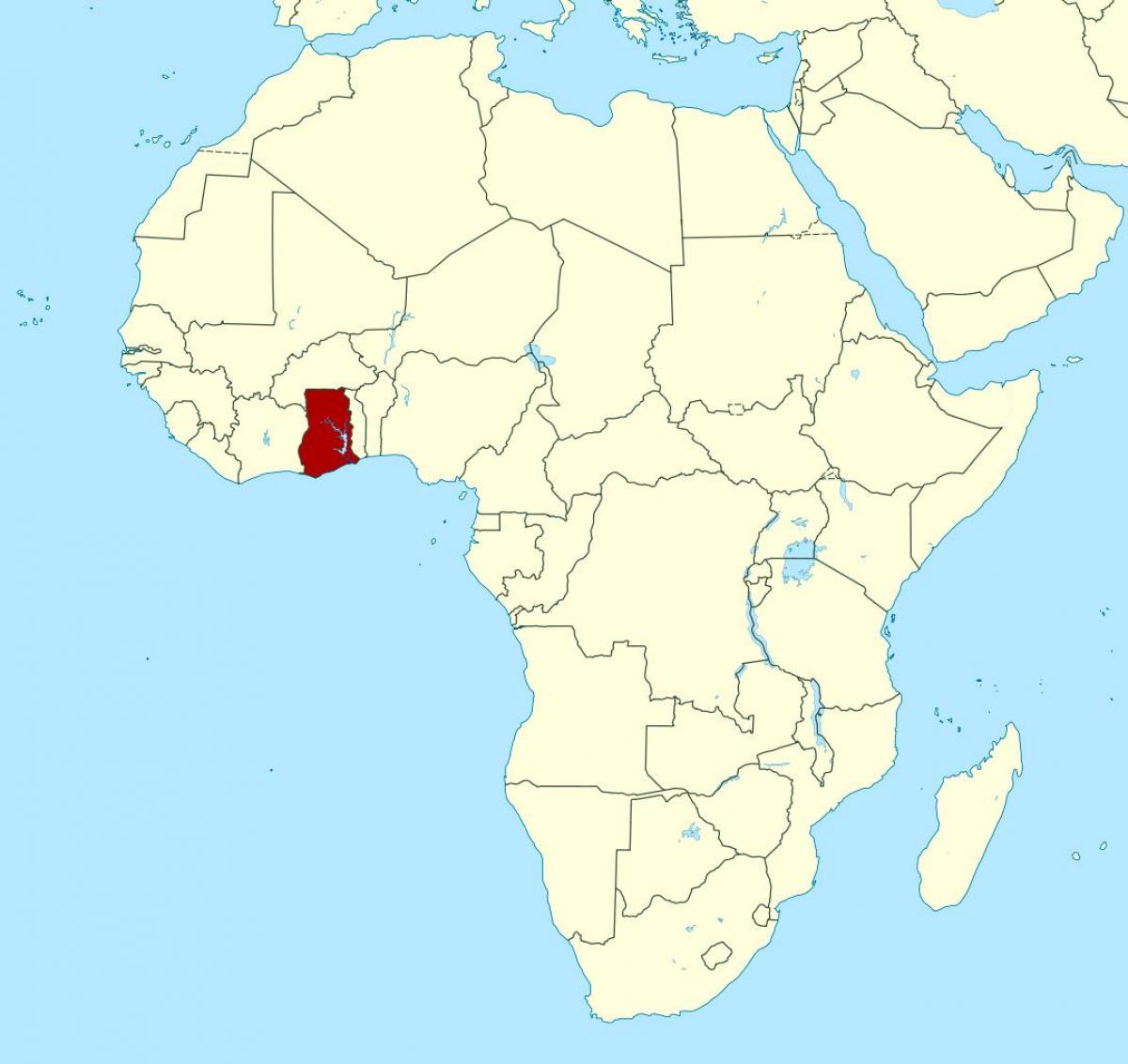 карта Африки, показывая Гана