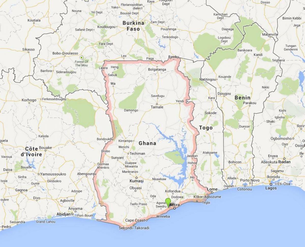 подробная карта аккра, Гана