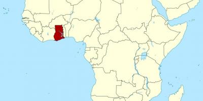 Карта Африки, показывая Гана