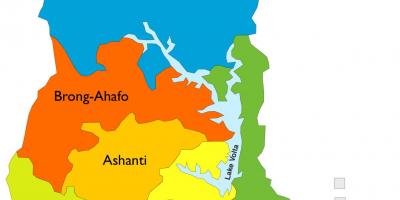 Карта Ганы с указанием регионов