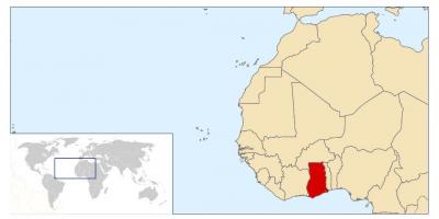 Расположение Гана на карте мира